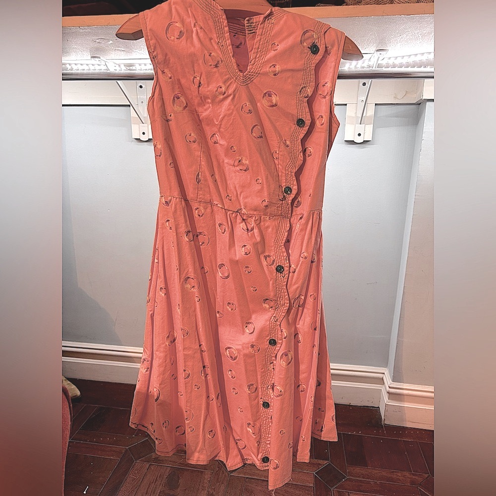 Glinda Bubble faux-Button-Down Pink Dress - Picture 2 of 6
